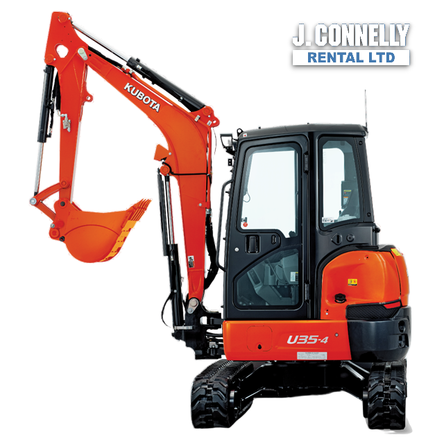 Mini-Excavatrices de 3 Tonnes Kubota U35 Zero-Tail