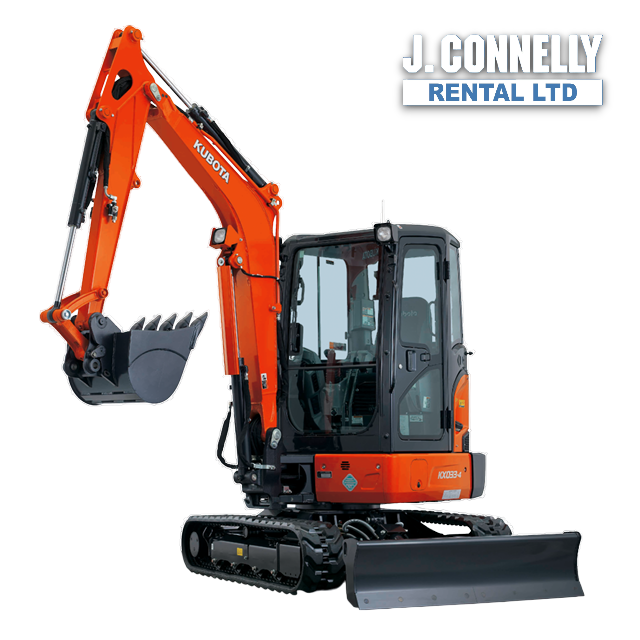 Mini-Excavatrices de 3 Tonnes Kubota KX033